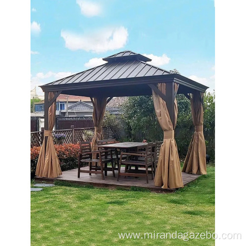 outdoor pergola pavilion 12' x 10' hardtop gazebo